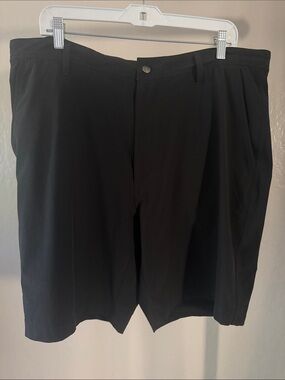 FootJoy Black Flat-Front Men's Shorts Performance Golf Gripper Waistband Size W3